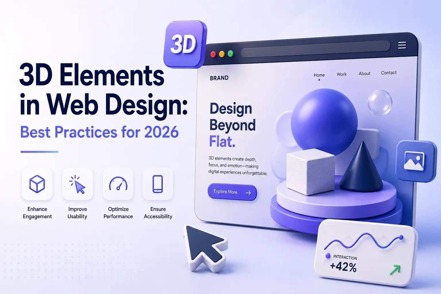 3D Elements in Web Design Best Practices for 2026 